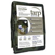 8 x 10 Ft. All-Purpose 7-mil Poly Tarp, Camouflage, Waterproof, Green/Black, TCM-0810
